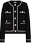 Buy (Women) KARL LAGERFELD Contrast Trim Cropped Button-Up Long Sleeve Jacket Women Black E37W15C7