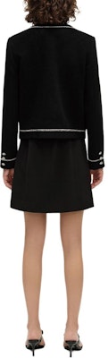 (Women) KARL LAGERFELD Contrast Trim Cropped Button-Up Long Sleeve Jacket Women Black E37W15C7 Shop (Women) KARL LAGERFELD Contrast Trim Cropped Button-Up Long Sleeve Jacket Women Black E37W15C7