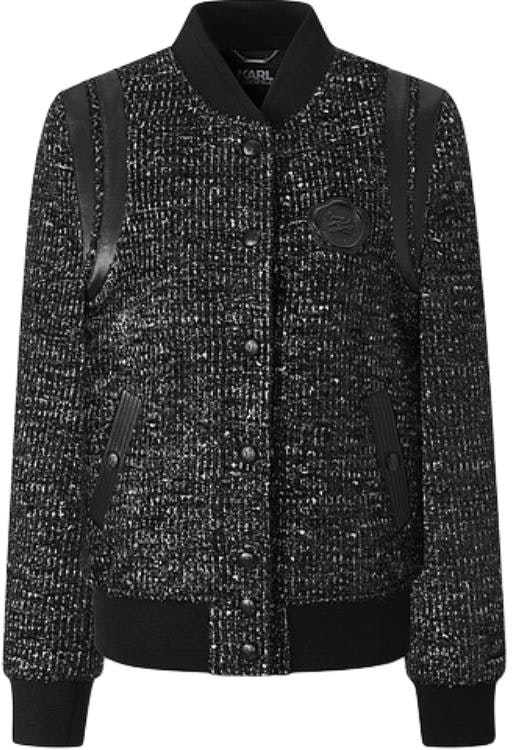 women-karl-lagerfeld-fw-23-black-single-breasted-logo-long-sleeve-jacket-236-l1417