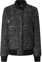 (Women) KARL LAGERFELD FW23 Black Single-Breasted Logo Long Sleeve Jacket 236L1417 (Women) KARL LAGERFELD FW23 Black Single-Breasted Logo Long Sleeve Jacket 236L1417