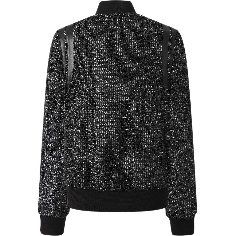 Lookbook (Women) KARL LAGERFELD FW23  Black Single-Breasted Logo Long Sleeve Jacket 236L1417