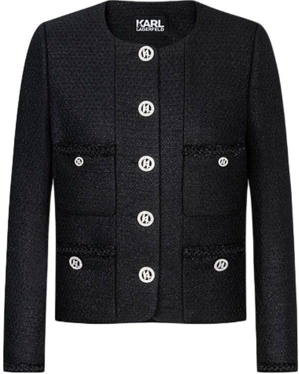 women-karl-lagerfeld-fw-23-black-tweed-single-breasted-long-sleeve-jacket-237-w1599