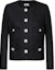 Buy (Women) KARL LAGERFELD FW23 Black Tweed Single-Breasted Long Sleeve Jacket. 237W1599
