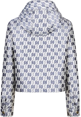 (Women) KARL LAGERFELD FW23 Light Gray Zip-Up Cotton Jacket with Logo Design 237W1571 Lookbook (Women) KARL LAGERFELD FW23 Light Gray Zip-Up Cotton Jacket with Logo Design 237W1571