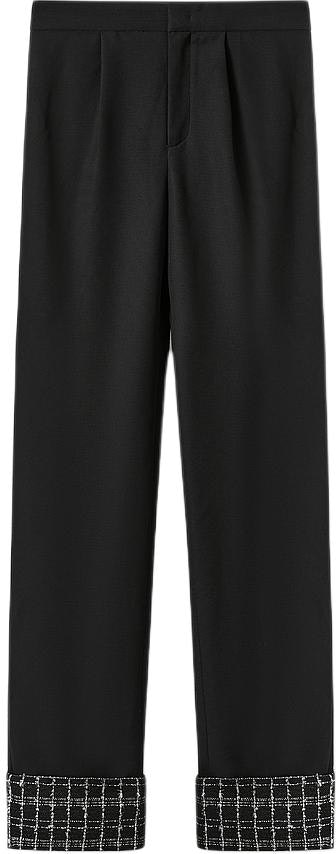 women-karl-lagerfeld-fw-23-tweed-check-pleated-suit-pants-black-236-l1011