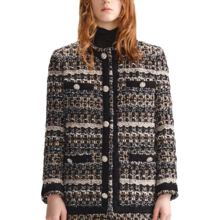 (Women) KARL LAGERFELD FW23  Tweed Long Sleeve Single-Breasted Jacket - Multicolor 236L1422 圖 3