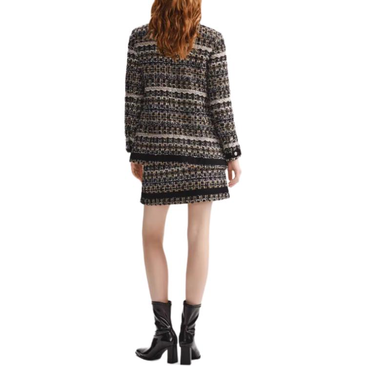 (Women) KARL LAGERFELD FW23  Tweed Long Sleeve Single-Breasted Jacket - Multicolor 236L1422 圖 4