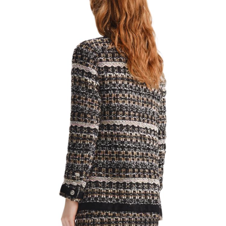 (Women) KARL LAGERFELD FW23  Tweed Long Sleeve Single-Breasted Jacket - Multicolor 236L1422 圖 6