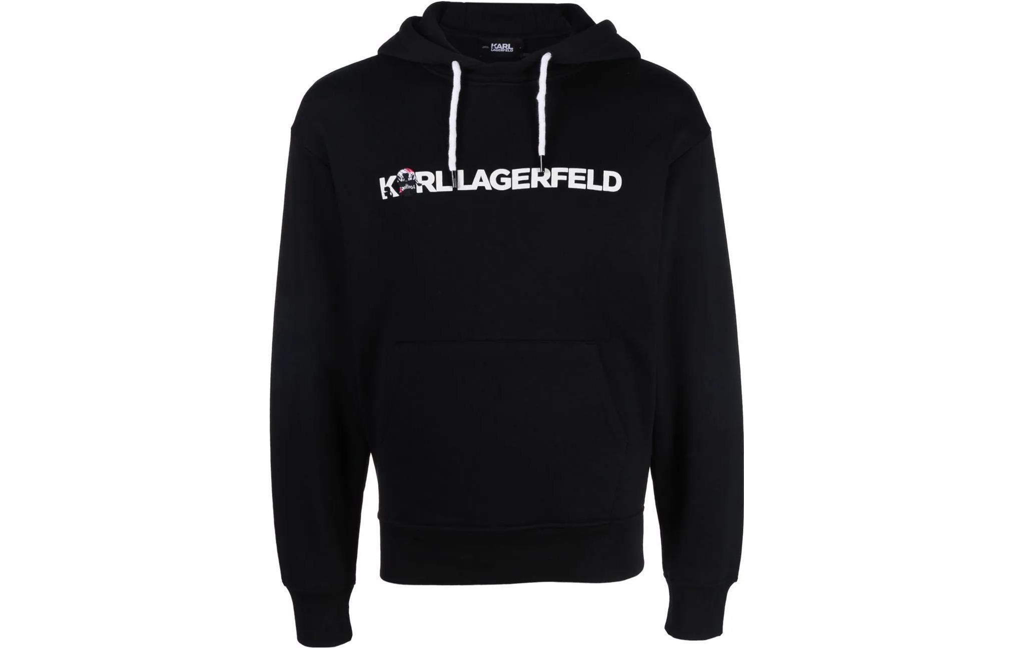 Order (W) 卡尔·拉格斐 FW23 字母标志印花黑色卫衣 220W1880999