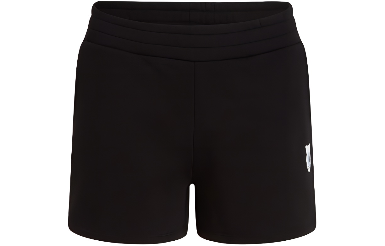 (Women) KARL LAGERFELD Logo Print Mid-Rise Black Casual Shorts. 241W1061999