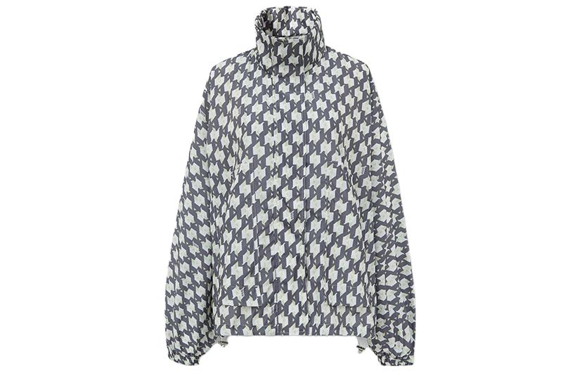 Order (W) 卡尔·拉格斐黑白单色长袖夹克带字母印花 231L1517250