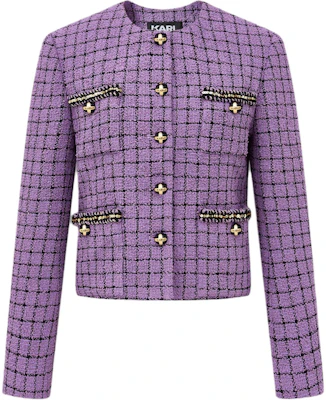 (W) Chaqueta Corta Morada de Tweed con Botones para Mujer Karl Lagerfeld 231L1406 Buy (W) Chaqueta Corta Morada de Tweed con Botones para Mujer Karl Lagerfeld 231L1406