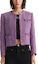 Purchase (W) Chaqueta Corta Morada de Tweed con Botones para Mujer Karl Lagerfeld 231L1406
