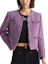Details for (W) Chaqueta Corta Morada de Tweed con Botones para Mujer Karl Lagerfeld 231L1406