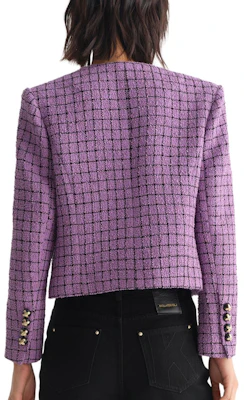 (W) Chaqueta Corta Morada de Tweed con Botones para Mujer Karl Lagerfeld 231L1406 Sizing (W) Chaqueta Corta Morada de Tweed con Botones para Mujer Karl Lagerfeld 231L1406