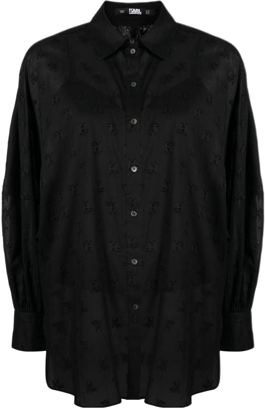 women-karl-lagerfeld-ss-23-black-floral-logo-long-sleeve-shirt-231-w1601999