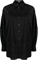 (Women) KARL LAGERFELD SS23 Black Floral Logo Long Sleeve Shirt. 231W1601999 (Women) KARL LAGERFELD SS23 Black Floral Logo Long Sleeve Shirt. 231W1601999