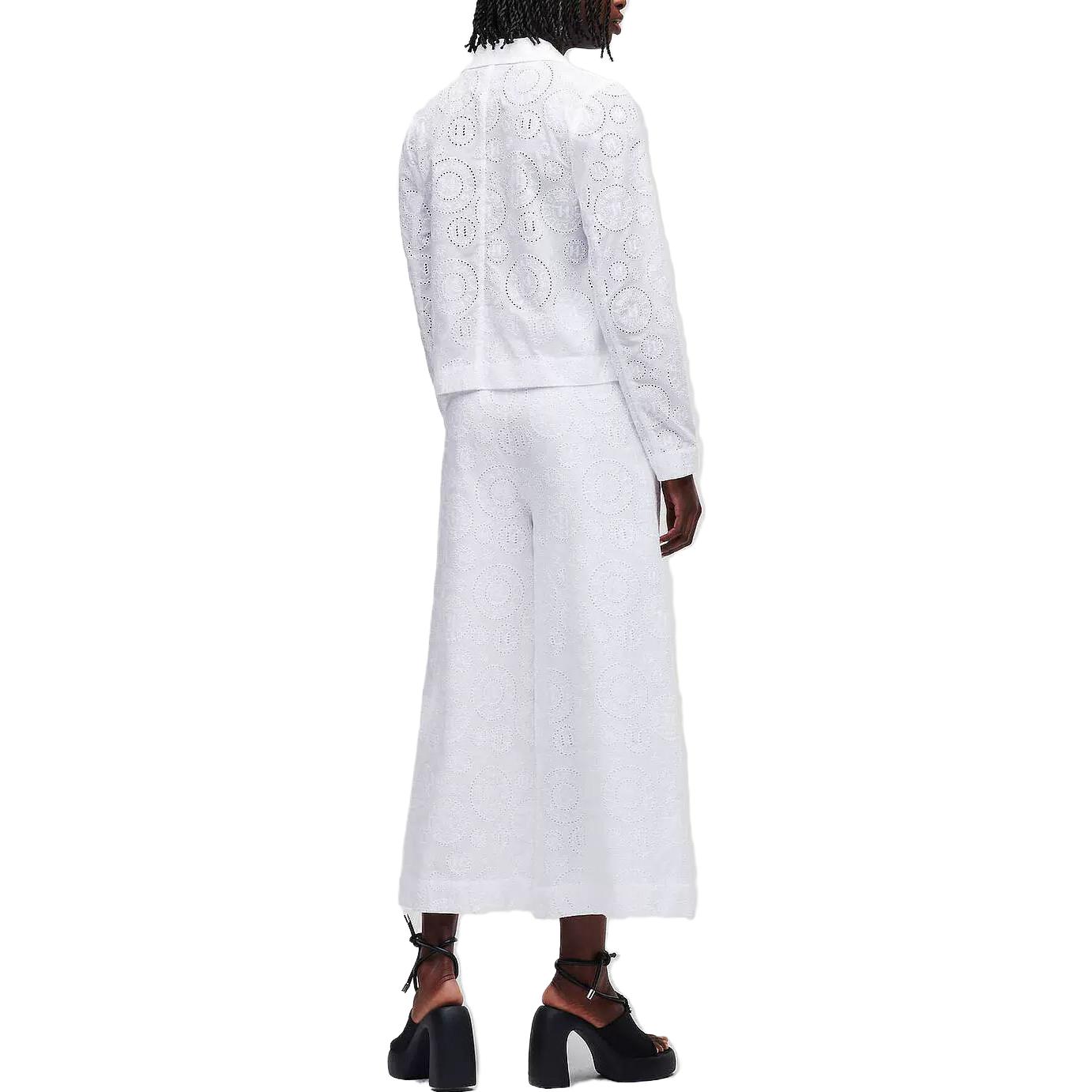 Shop (Women) KARL LAGERFELD SS23  White Solid Blazer Long Sleeve Jacket. 231W1401