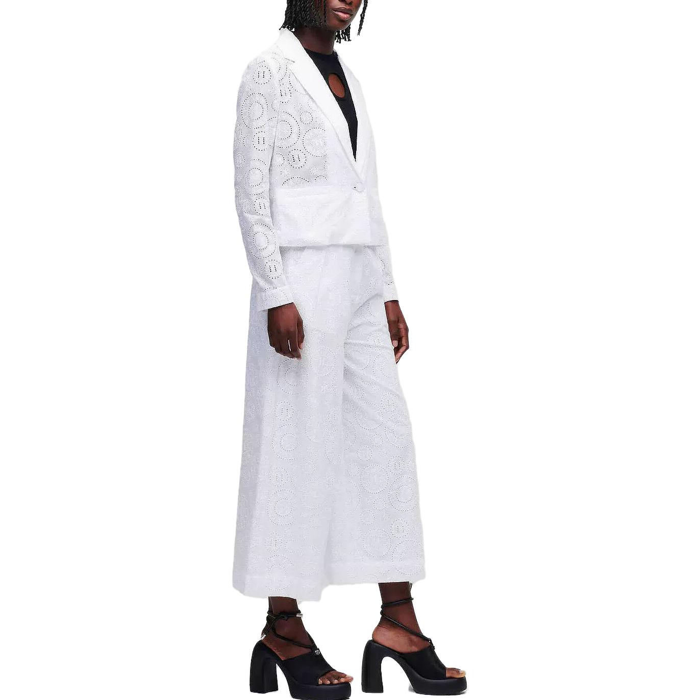 Purchase (Women) KARL LAGERFELD SS23  White Solid Blazer Long Sleeve Jacket. 231W1401