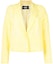 Buy (Women) KARL LAGERFELD SS23 Yellow Cropped Long Sleeve Blazer with Hollow Design 231W1401727