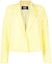 Order (Women) KARL LAGERFELD SS23 Yellow Cropped Long Sleeve Blazer with Hollow Design 231W1401727