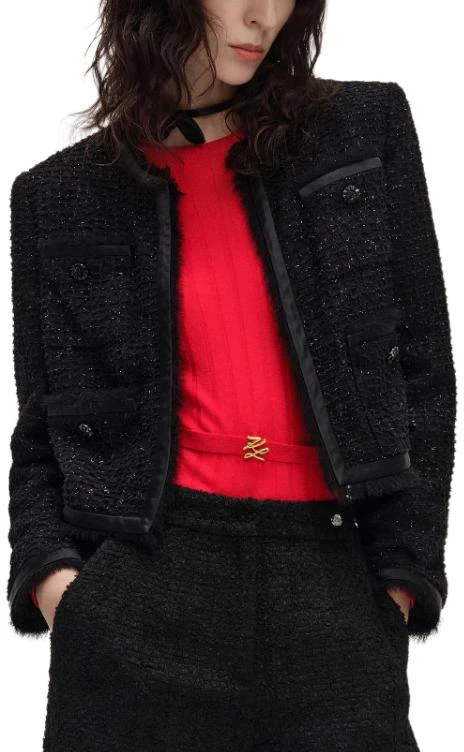 women-karl-lagerfeld-ss-24-black-cropped-woven-long-sleeve-jacket-241-l1410