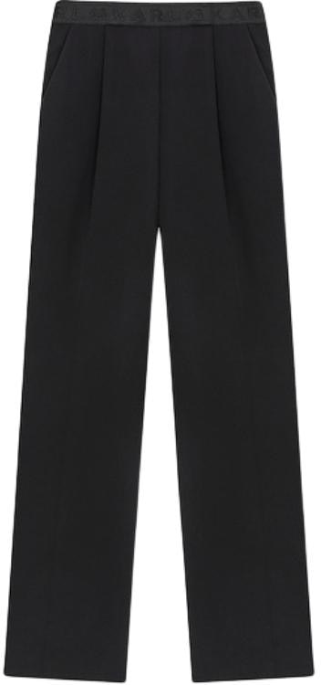 women-karl-lagerfeld-ss-24-black-pleated-straight-leg-casual-pants-241-l1015