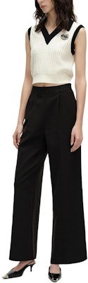 (Women) KARL LAGERFELD SS24 Black Pleated Straight-Leg Casual Pants. 241L1015 Shop (Women) KARL LAGERFELD SS24 Black Pleated Straight-Leg Casual Pants. 241L1015