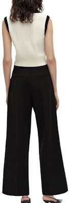 (Women) KARL LAGERFELD SS24 Black Pleated Straight-Leg Casual Pants. 241L1015 Purchase (Women) KARL LAGERFELD SS24 Black Pleated Straight-Leg Casual Pants. 241L1015
