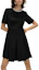 Order (Women) KARL LAGERFELD SS24 Black Rhinestone Waist Slim Short Sleeve Dress E41W1351