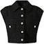 Order (Women) KARL LAGERFELD SS24 Black Tweed Notched Collar Buttoned Vest 241L1541