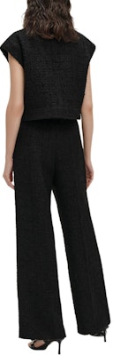 (Women) KARL LAGERFELD SS24 Black Tweed Notched Collar Buttoned Vest 241L1541 Shop (Women) KARL LAGERFELD SS24 Black Tweed Notched Collar Buttoned Vest 241L1541