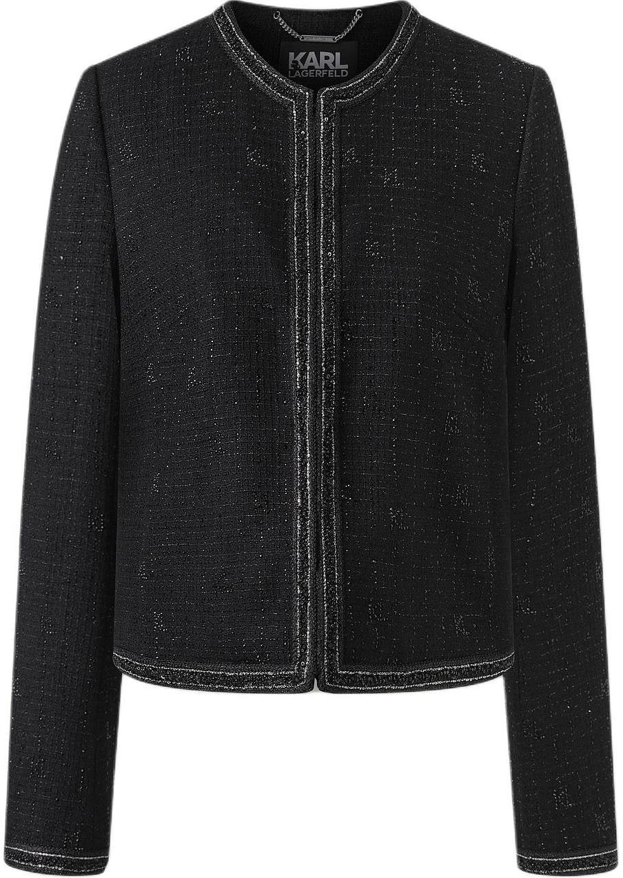 women-karl-lagerfeld-ss-24-black-tweed-short-jacket-with-rhinestones-241-l1413