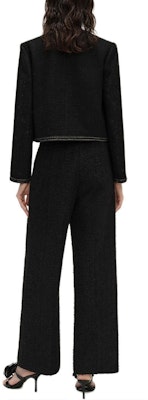 (Women) KARL LAGERFELD SS24 Black Tweed Short Jacket with Rhinestones. 241L1413 Sizing (Women) KARL LAGERFELD SS24 Black Tweed Short Jacket with Rhinestones. 241L1413