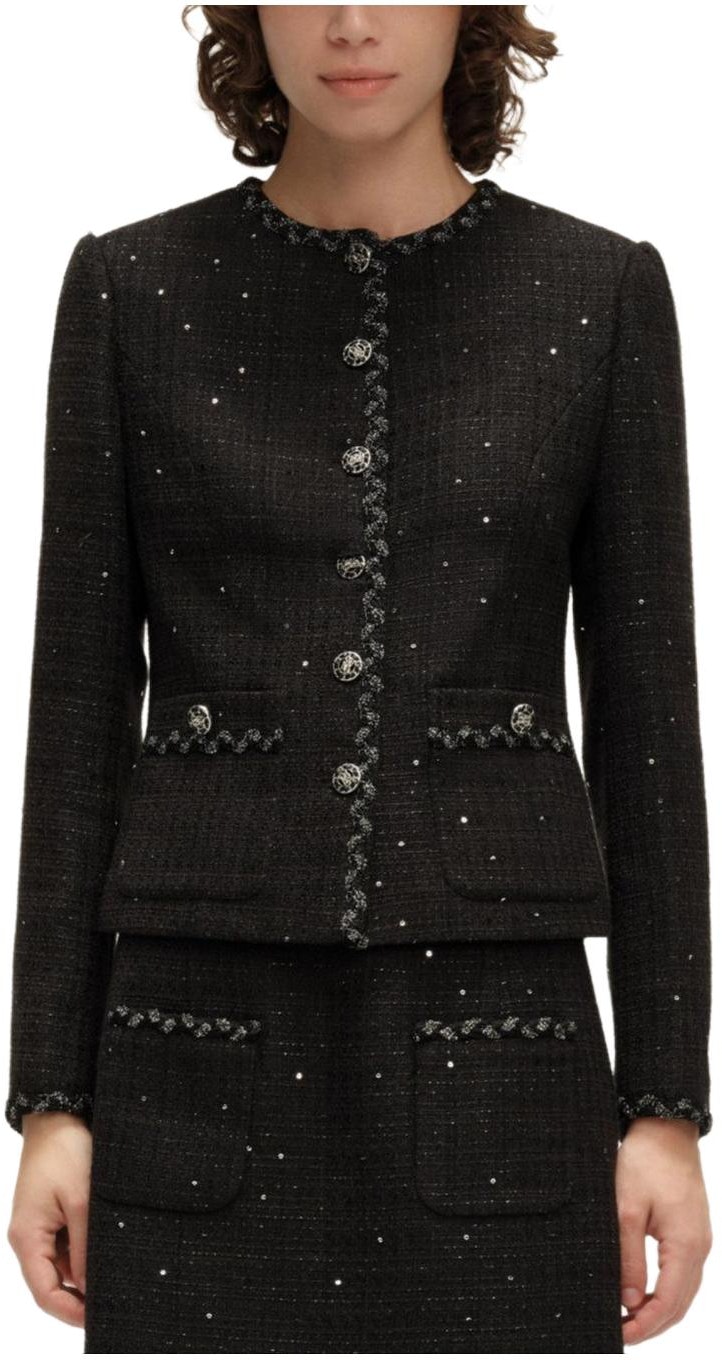 women-karl-lagerfeld-ss-24-black-tweed-single-breasted-long-sleeve-jacket-e41-w1519