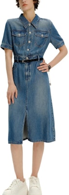 (Women) KARL LAGERFELD SS24 Blue A-Line Short Sleeve Shirt Dress. E41W1334 Lookbook (Women) KARL LAGERFELD SS24 Blue A-Line Short Sleeve Shirt Dress. E41W1334