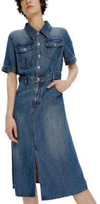 (Women) KARL LAGERFELD SS24 Blue A-Line Short Sleeve Shirt Dress. E41W1334 Sizing (Women) KARL LAGERFELD SS24 Blue A-Line Short Sleeve Shirt Dress. E41W1334