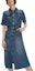 Sizing (Women) KARL LAGERFELD SS24 Blue A-Line Short Sleeve Shirt Dress. E41W1334