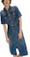 Cheap (Women) KARL LAGERFELD SS24 Blue A-Line Short Sleeve Shirt Dress. E41W1334
