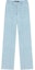 Buy (Women) KARL LAGERFELD SS24 Blue Pleated Straight-Leg Zipper Jeans. 241L1108