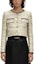 Order (Women) KARL LAGERFELD SS24 Gold Tweed Short Jacket with Round Neck Buttons E41W1524