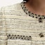 Cheap (Women) KARL LAGERFELD SS24 Gold Tweed Short Jacket with Round Neck Buttons E41W1524