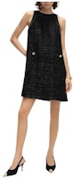 (Women) KARL LAGERFELD SS24 Sleeveless Tweed Short Dress Black 241E1340 (Women) KARL LAGERFELD SS24 Sleeveless Tweed Short Dress Black 241E1340