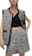 Purchase (Women) KARL LAGERFELD SS24 Tweed Single-Breasted Vest Black White 241L1545
