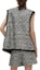 Details for (Women) KARL LAGERFELD SS24 Tweed Single-Breasted Vest Black White 241L1545
