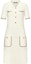 Buy (Women) KARL LAGERFELD SS24 White A-Line Short Sleeve Dress with Lace Trim. E42W1349