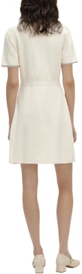 (Women) KARL LAGERFELD SS24 White A-Line Short Sleeve Dress with Lace Trim. E42W1349 Shop (Women) KARL LAGERFELD SS24 White A-Line Short Sleeve Dress with Lace Trim. E42W1349