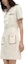 Cheap (Women) KARL LAGERFELD SS24 White A-Line Short Sleeve Dress with Lace Trim. E42W1349