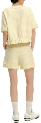 (Women) KARL LAGERFELD SS24 Yellow Short-Sleeve Pocket Jacket. 242E1538 Shop (Women) KARL LAGERFELD SS24 Yellow Short-Sleeve Pocket Jacket. 242E1538