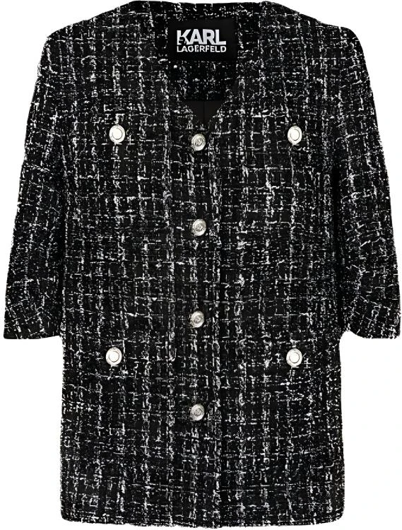 women-karl-lagerfeld-ss-24-black-tweed-v-neck-long-sleeve-jacket-e42-w1531